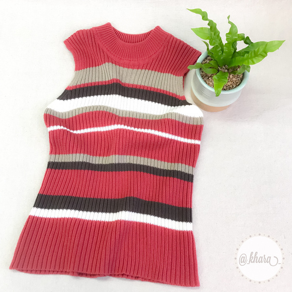 Stephanie Parks Pink Striped Sleeveless Sweater - Picture 7 of 7